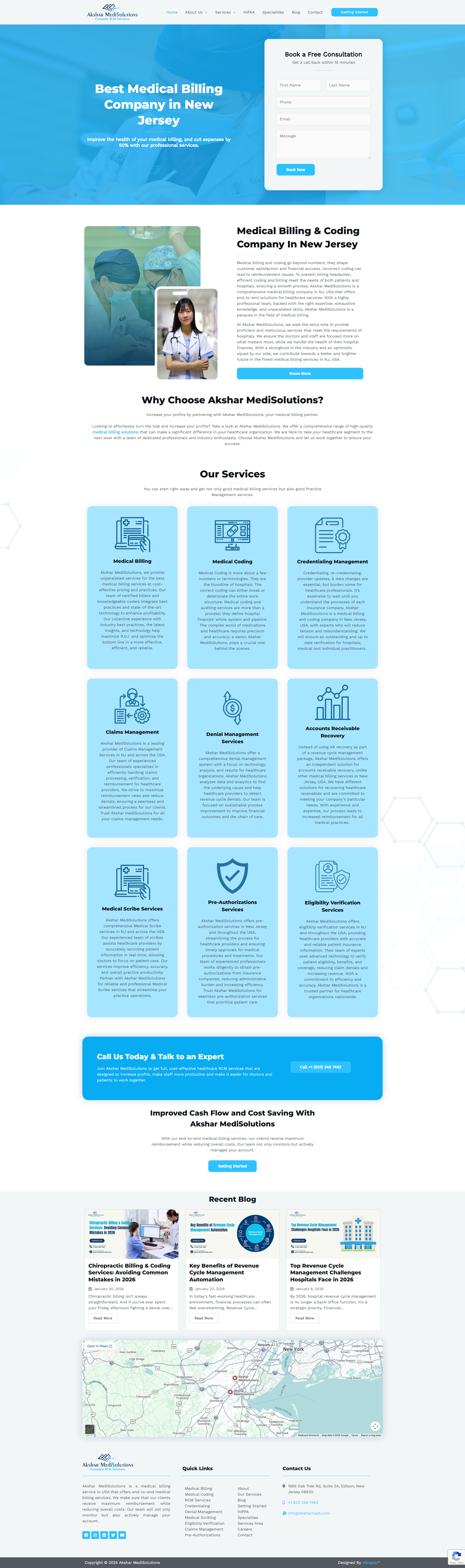 Akshar MediSolutions website screenshot
