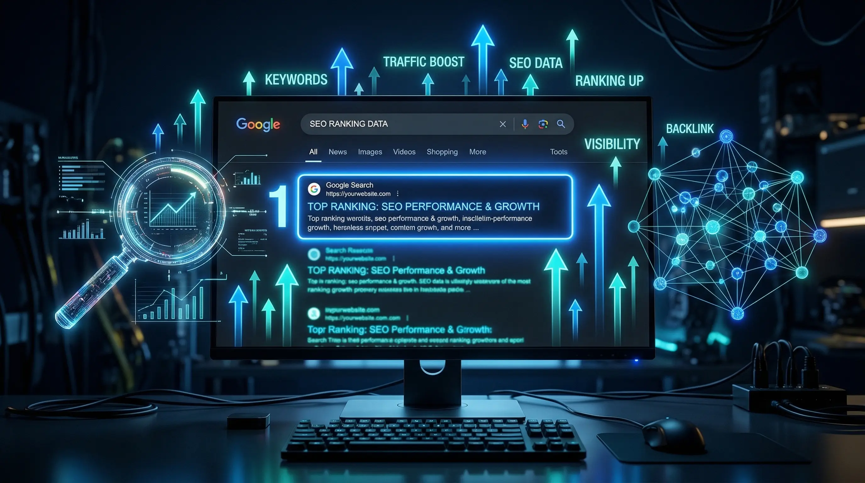 SEO pricing India - Google search ranking dashboard showing position-one results for VGraple clients